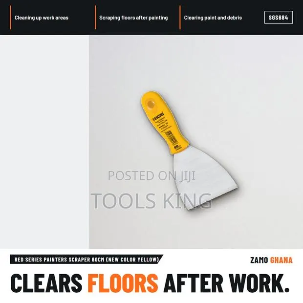 Red Series Painters Scraper 60Cm (New Color Yellow) - SGS684 · Photo 1