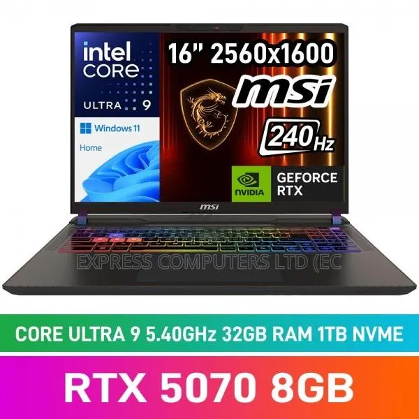 New Laptop MSI Vector 16 HX AI A2XWIG 32GB Intel Core Ultra 9 SSD 1T · Photo 1