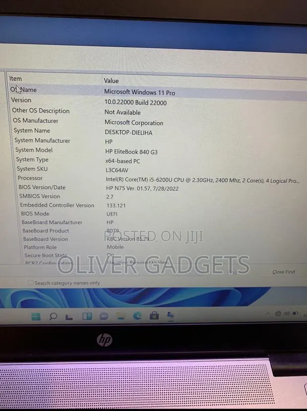 Laptop HP EliteBook 840 G3 8GB Intel Core I5 SSD 256GB · Photo 1