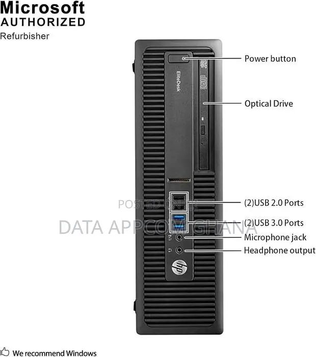 New Desktop Computer HP ProDesk 600 G3 8GB Intel Core i3 SSD 128GB · Photo 1