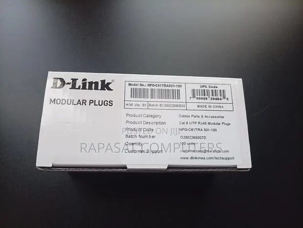 Dlink Cat6 Rj45 Connectors (100pcs/Pack) · Photo 1