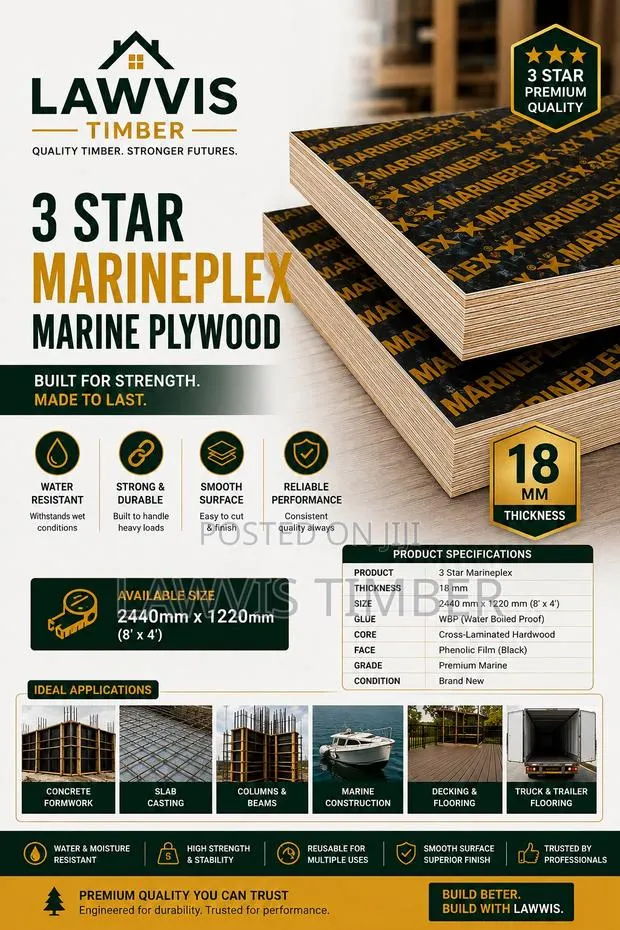 3 Star Marineplex Marine Plywood 18mm (8ft × 4ft) · Photo 1