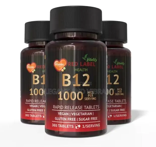 Vitamin B12 From Red Lebel UK. 365 Tablets for a Whole Year Support · Photo 1