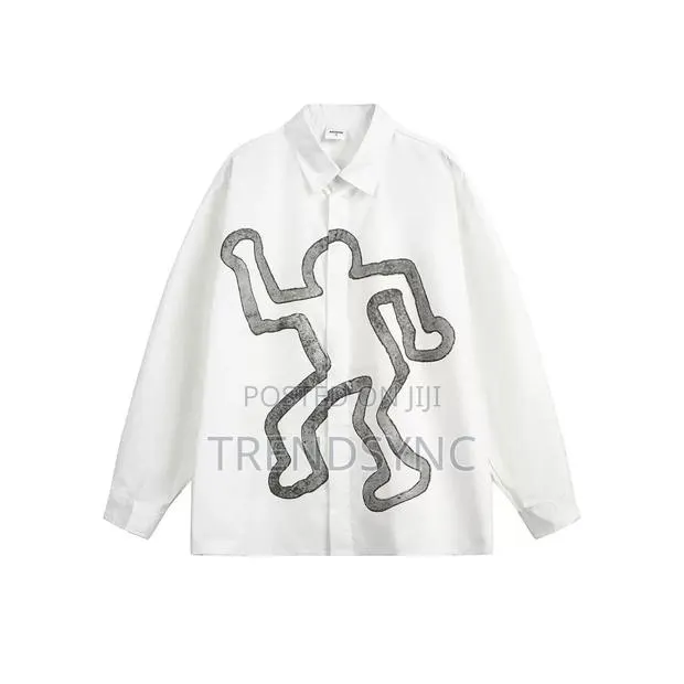 Neoism Abstract Silhouette Oversized Shirt · Photo 1