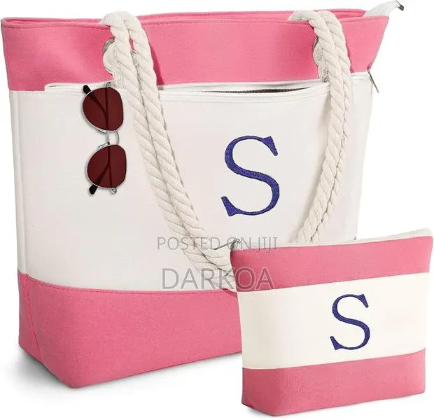 3pc Set Canvas Tote Bag With Zip · Photo 1