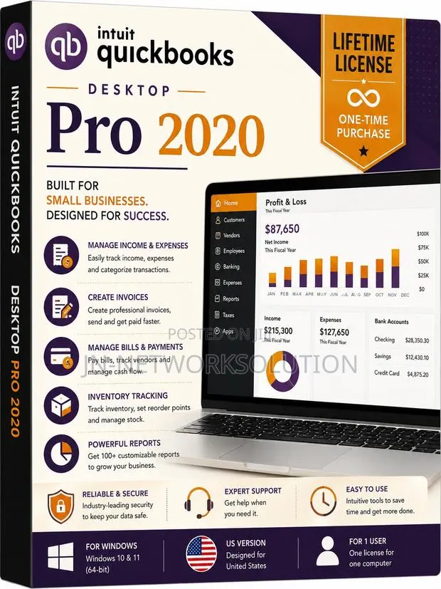Intuit QuickBooks Desktop Pro 2020 Lifetime for Windows (US Version) · Photo 1