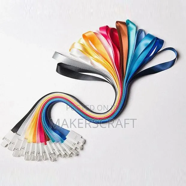 Lanyard, Plain Lanyard With Plastic Hook for ID Card Holder · Photo 1