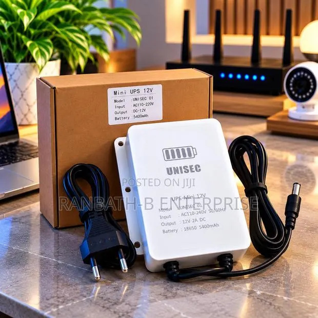 UNISEC Mini UPS 12V – 12V 2A Backup Power for Routers, Modems CCTV · Photo 2