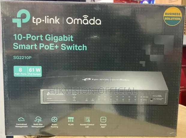Tl-Sg2210p 8-Port Gigabit Smart Poe Switch With 2 SFP Slots · Photo 1