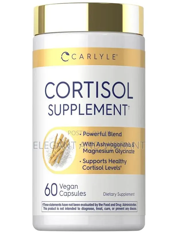 Cortisol Supplement | 60 Capsules Ashwagandha Magnesium Complex · Photo 1
