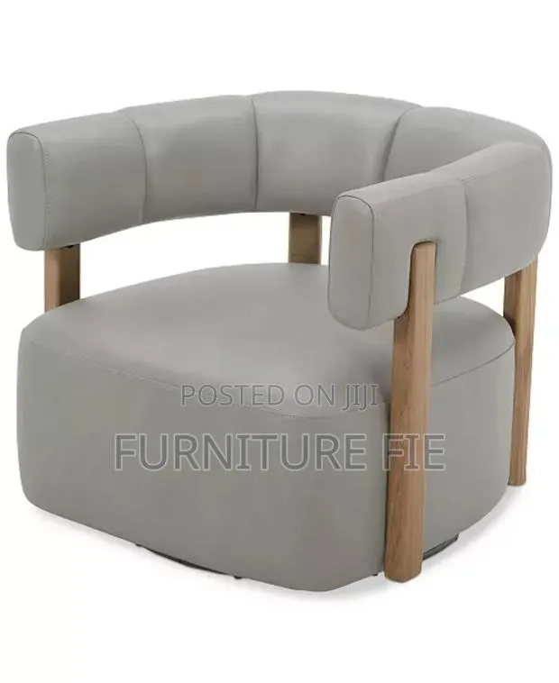 Orsha 32" Leather Accent Swivel Chair, Created for Macy's · Photo 1