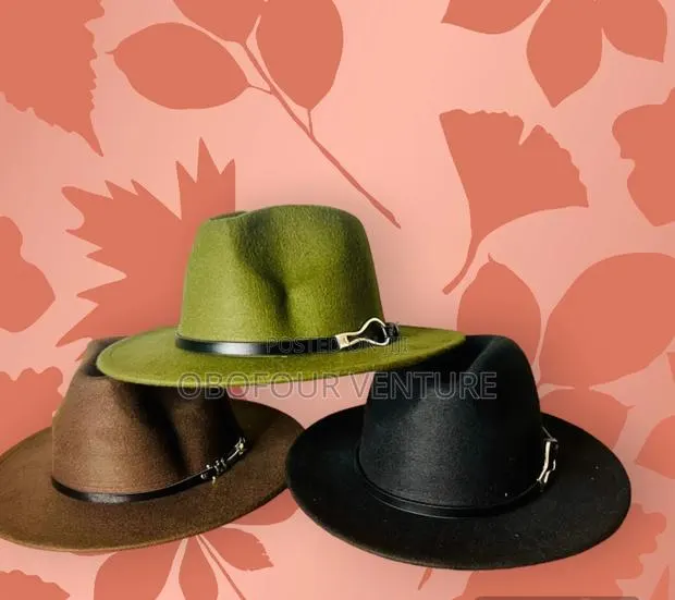 Men and Women Fedora Hat Stylish Hat With Elegant Designs. Black. Vips · Photo 1