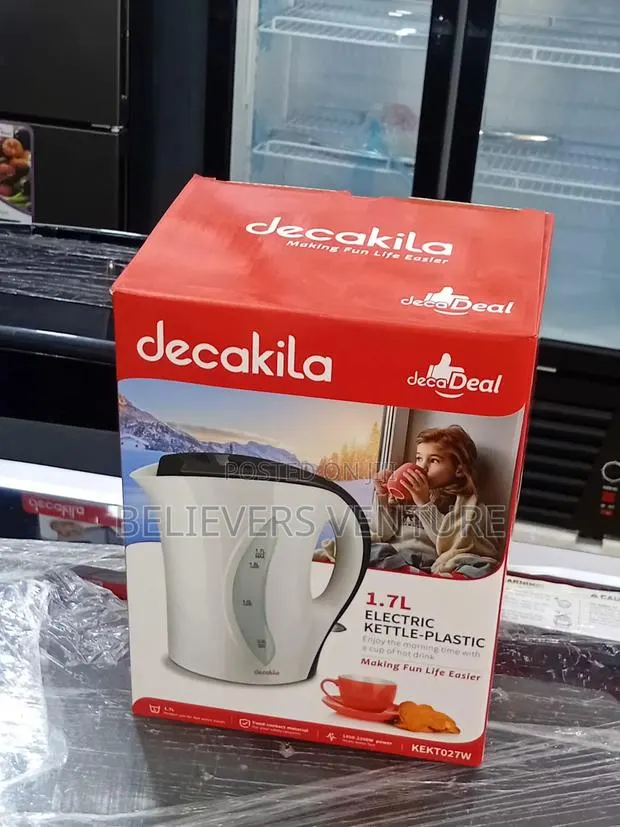 Powerful 2200w Decakila Electric Kettle – 1.7l Capacity · Photo 1