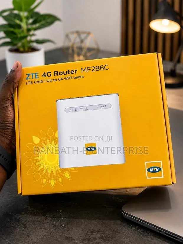 MTN Zte Mf286c 4g Lte Cat6 Router –Up to 64 Wifi Users | Fast Internet · Photo 1
