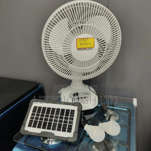 Ever Reliable Morgan Rechargeable Fan With Solar Panels and Led Light · Photo 1