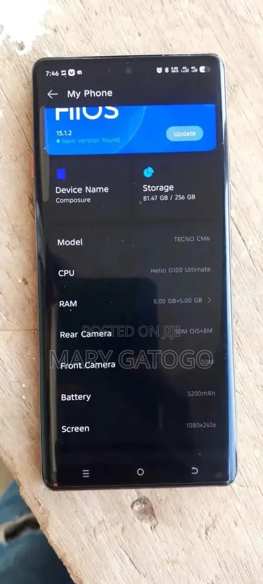 Tecno Camon 40 Pro 4G 256 GB Gray · Photo 1