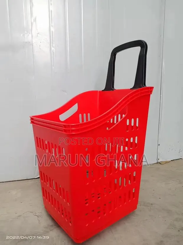 Shopping Trolley Basket – Durable Supermarket Retail Cart 55 L · Photo 1