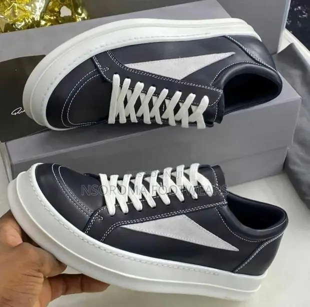 Rick Owens Vintage Leather Low Top Sneakers – (Size 39–45)Gh 450 · Photo 1
