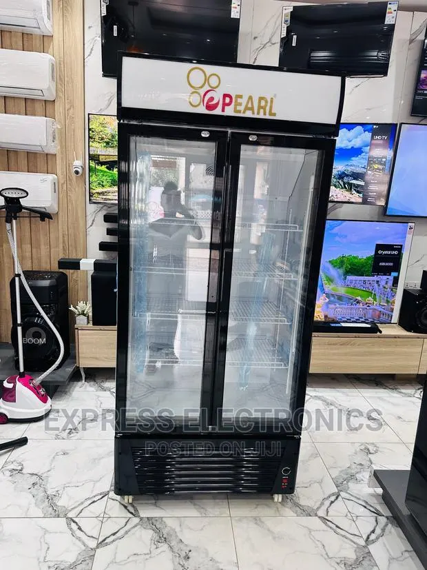 Vertical Display Fridge Pearl PVC 622-2b. Double Door · Photo 1