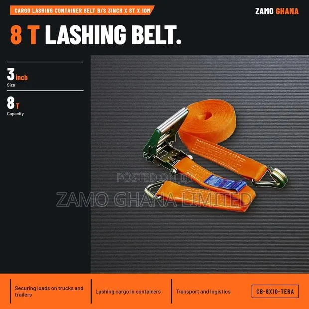 Cargo Lashing Container Belt B/S 3Inch X 8T X 10M - CB-8X10-TERA · Photo 1
