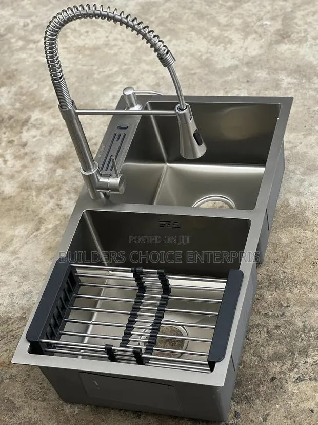 Stainless Steel Double Sink Complete Set · Photo 1