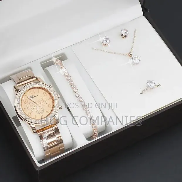 Ladies Necklace Watch Earrings Anniversary Gift Set Box Package · Photo 1
