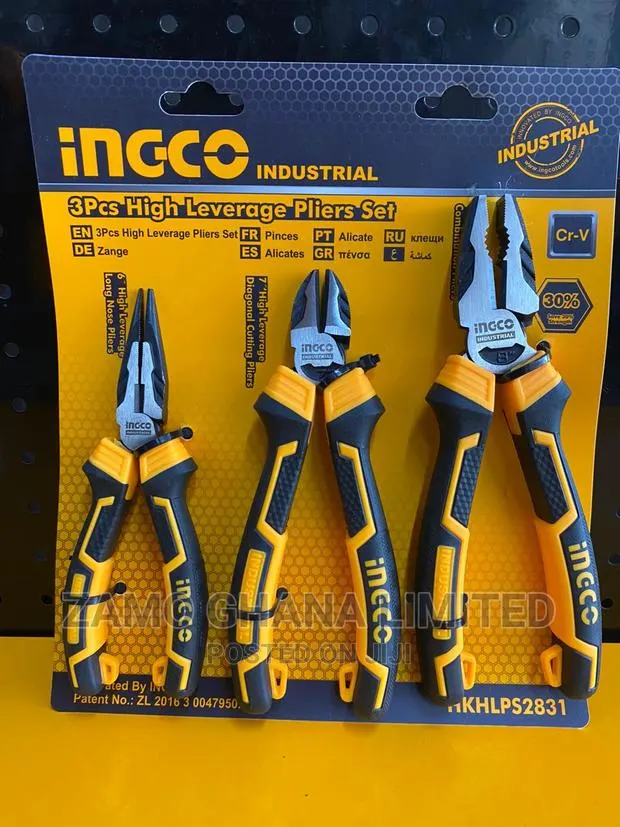 Ingco Quality Industrial 3 PCS Plier Set - Hkhlps2831 · Photo 1