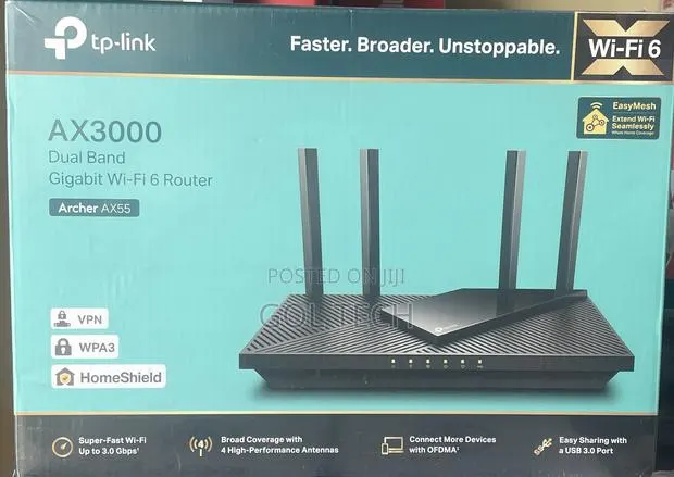 Tp—Link AX3000 Dual Band Gigabit WiFi 6 Router · Photo 1