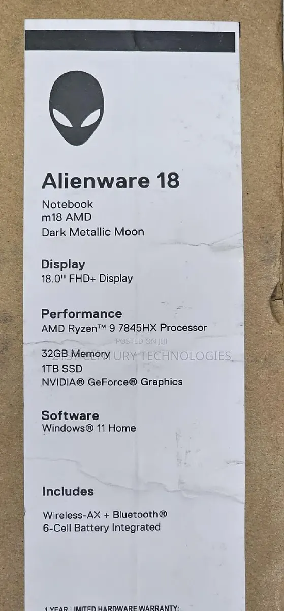 New Laptop Dell Allienware M18 R1 32GB AMD Ryzen SSD 1T · Photo 1