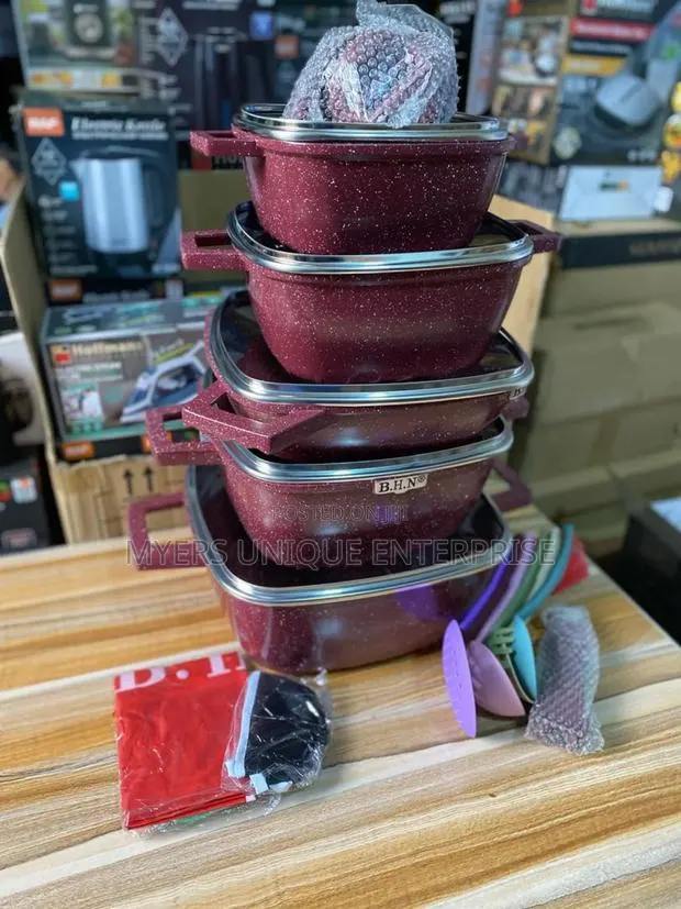 Best B.H.N 21 Pieces Non Stick Granite Cookware Set. · Photo 1