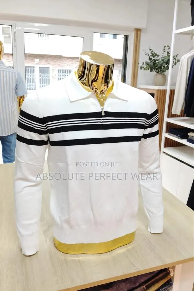 Waffle Knit Zip Polo · Photo 1