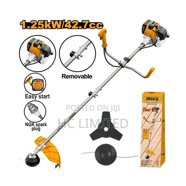 Ingco Grass Trimmer Bush Cutter 43cc With 255mm Blade-GBC · Photo 1