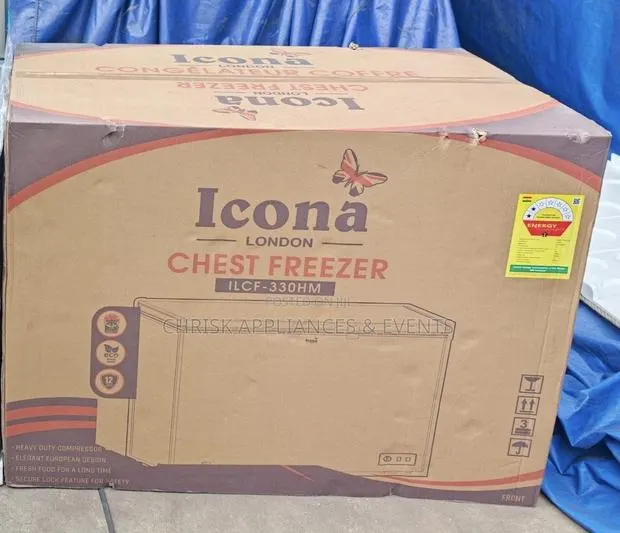 Icona London Chest Freezer – 225L | Grey | Brand New · Photo 1