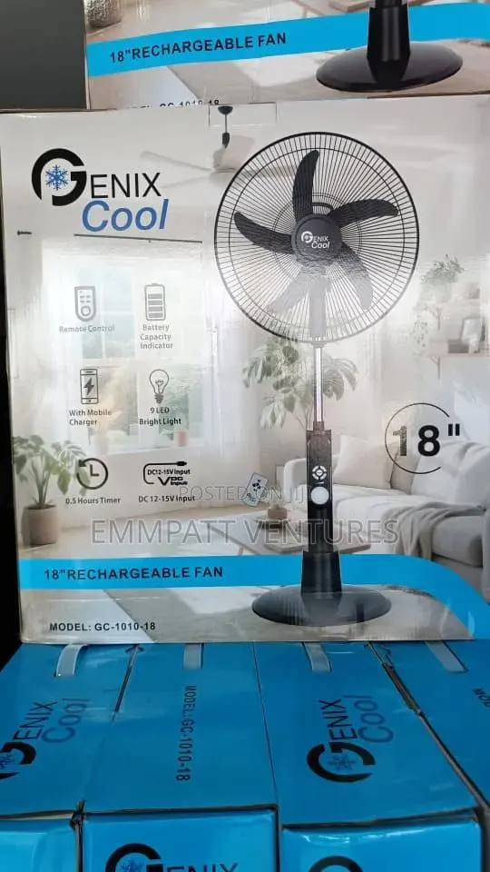 Durable Battery Rechargeable 18" Fan · Photo 1