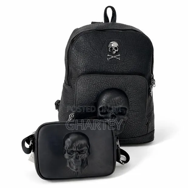 Rebel Edge Skull Backpack Crossbody Set – Bold Gothic Style · Photo 1