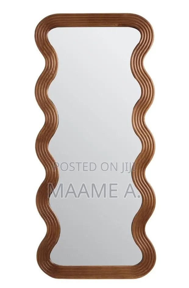 Habitat Wavy Wooden Full Length Wall Mirror - 150x68cm · Photo 1