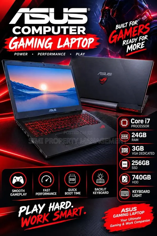 Laptop Asus ROG Strix G17 24GB Intel Core i7 HDD+SSD 750GB · Photo 1