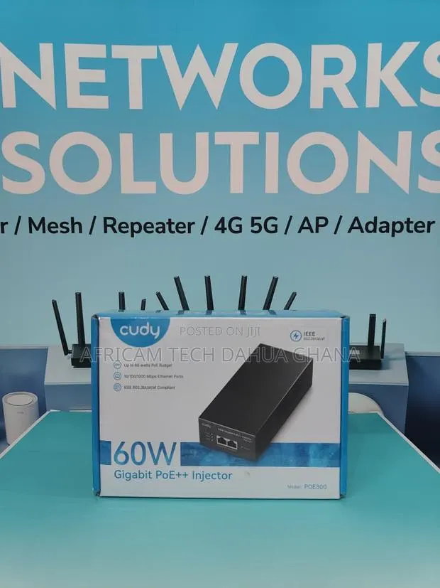 CUDY 60W Gigabit PoE++ Injector · Photo 1