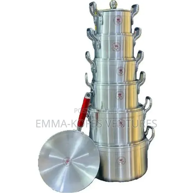7pcs Aluminum Cookware Set With Frying Pan - Silver · Photo 1