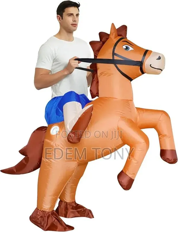 Inflatable Ride on Horse Costumes Cowboy Air Blow for Men/Women · Photo 1