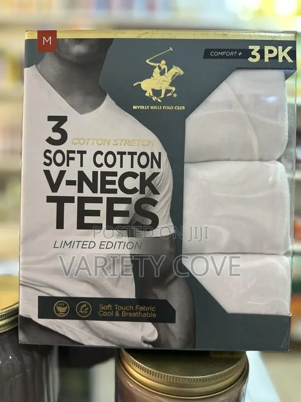Beverly Hills Polo Club 3 Pack v Neck Tees Limited Edition