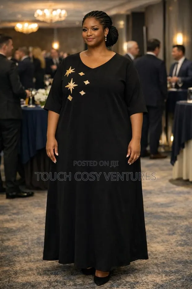 Starry Black Embellished Maxi Dress ( Uk Size 18/3xl) · Photo 1