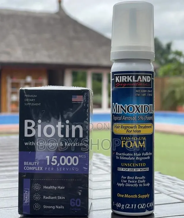 Kirkland Minoxidil Foam + Biotin Hairline Regrowth Pack · Photo 1