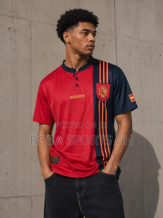 1996 Spain Retro Home Jersey · Photo 1