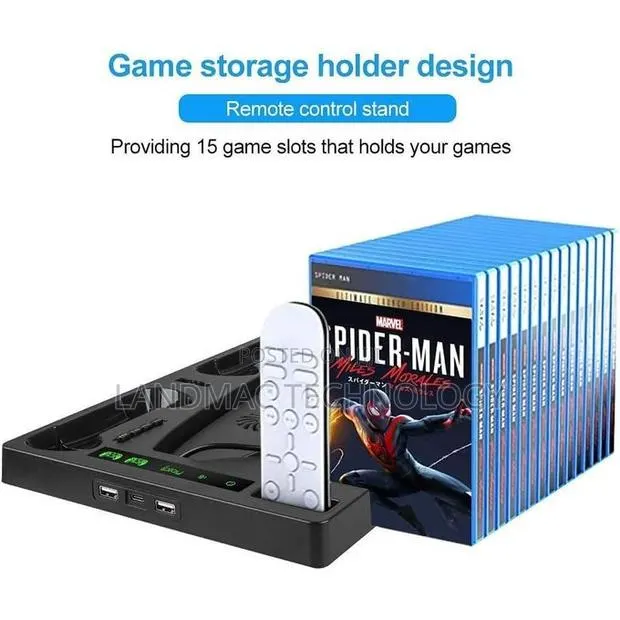 Ps5 Console Cooling Vertical Stand With Dual Controller Ports · Photo 7