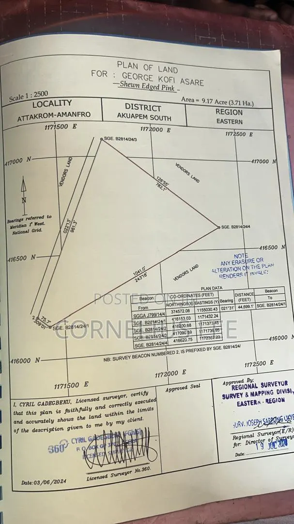 Titled Plot for Sale at Amanfrom Atwapim - Akuapem South · Photo 1