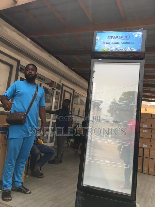 Nasco 288l Upright Display Fridge With Glass Front Door · Photo 1