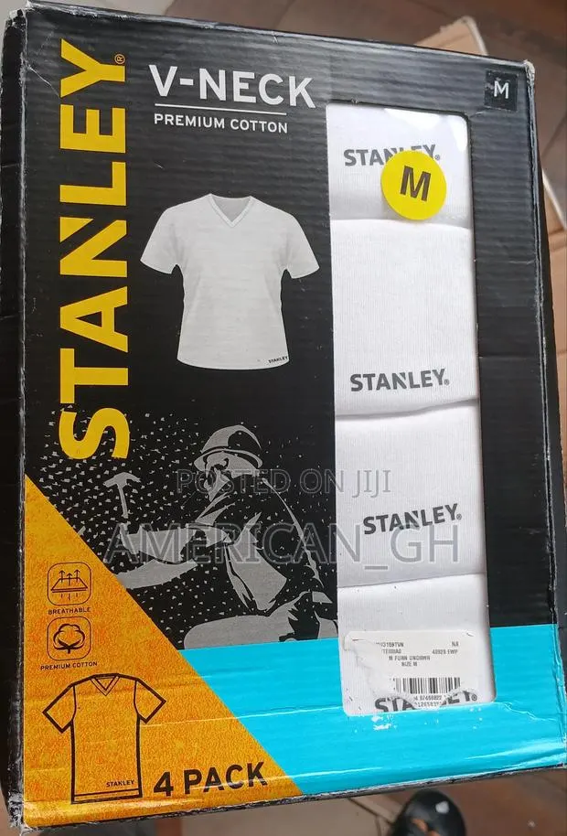 Stanley v Neck Premium Cotton, 4 Pack · Photo 1