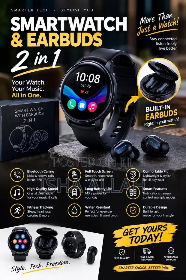 Built-in Earbuds Smartwatch · Photo 1