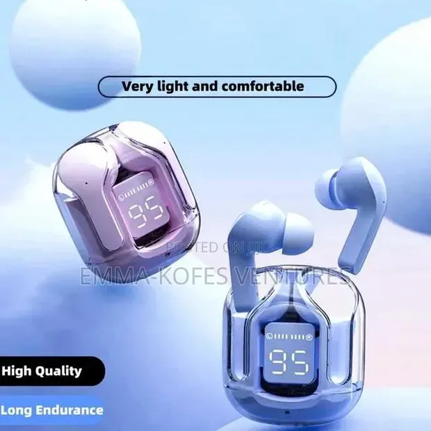Wireless Bluetooth 5.3 in Ear Transparent Earphones - Black · Photo 1